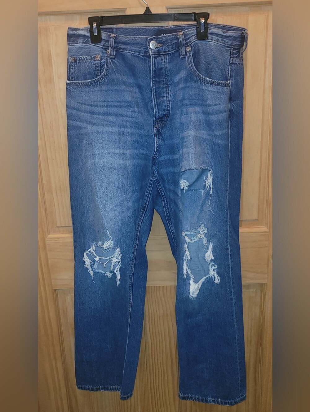 Women's Aeropostale 90's Baggy Destroyed Button Fly Denim 14R